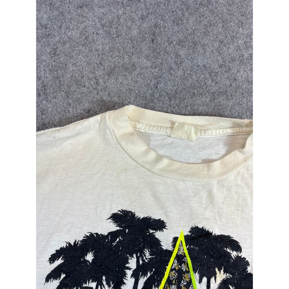 Vintage 90s Hollywood California Tourist Graphic T Shirt Mens Medium White Tee - Picture 6 of 8